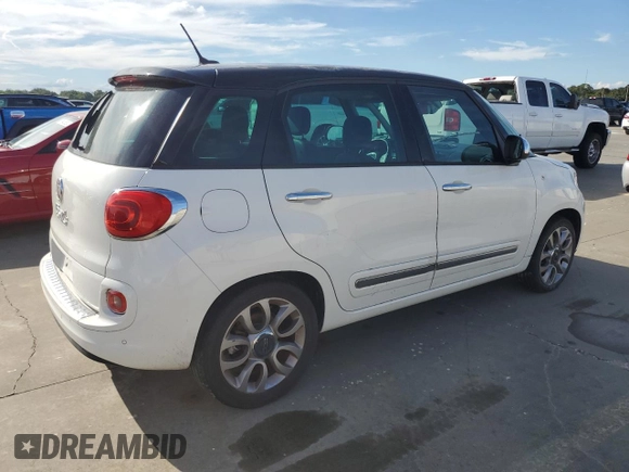 2014 FIAT 500L Lounge with VIN ZFBCFACH8EZ004015, listed as a Copart auction lot 73840584 with 0 mi miles and Salvage Title. Bid and sale history available at carsss.com. Image 3.
