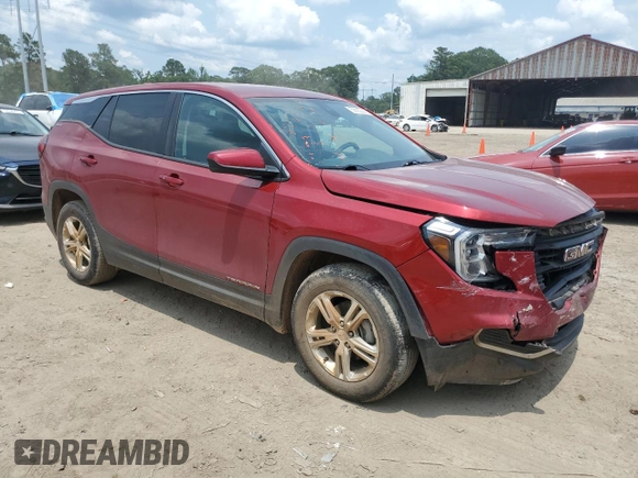 2022 GMC Terrain SLE with VIN 3GKALMEV6NL146666, listed as a Copart auction lot 59292295 with 99,685 mi miles and Salvage title. Bid and sale history available at DreamBid. Image 4.