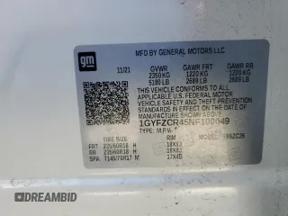 2022 Cadillac XT4 FWD Premium Luxury with VIN 1GYFZCR45NF100049, listed as a Copart auction lot 87232634 with 62,391 mi miles and Salvage title. Bid and sale history available at DreamBid. Image 15.