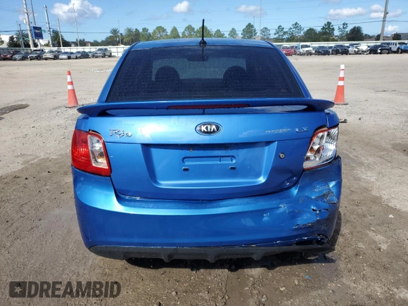 2010 Kia Rio LX with VIN KNADH4A33A6632951, listed as a Copart auction lot 72629144 with 168,289 mi miles and Salvage Title. Bid and sale history available at DreamBid. Image 6.