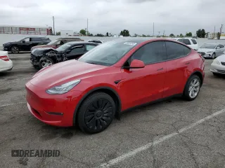 2022 Tesla Model Y Long Range z VIN 7SAYGDEE1NF454442, wystawiony jako Copart lot #56001245 z przebiegiem 46 272 mil mil oraz Szkoda całkowita • Salvage title. Historia ofert i sprzedaży dostępna na DreamBid. Obrazek 1.