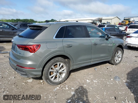 2024 Audi Q3 S line Premium z VIN WA1DECF35R1028206, wystawiony jako Copart lot #56335225 z przebiegiem 19 375 mil mil oraz Szkoda całkowita • Salvage title. Historia ofert i sprzedaży dostępna na DreamBid. Obrazek 3.