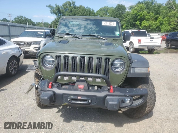 2021 Jeep Wrangler Unlimited Rubicon z VIN 1C4HJXFN8MW547855, wystawiony jako Copart lot #55619075 z przebiegiem 49 762 mil mil oraz Szkoda całkowita • Salvage title. Historia ofert i sprzedaży dostępna na DreamBid. Obrazek 5.