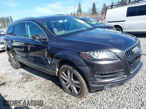 2015 Audi Q7 Premium Plus with VIN WA1LMAFEXFD017765, listed as a IAAI auction lot 41668717 with 134,180 mi miles and . Bid and sale history available at DreamBid. Image 1.
