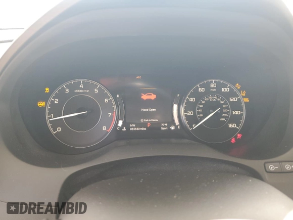 2021 Acura RDX Technology with VIN 5J8TC1H56ML009947, listed as a Copart auction lot 55653275 with 55,533 mi miles and Salvage title. Bid and sale history available at DreamBid. Image 9.