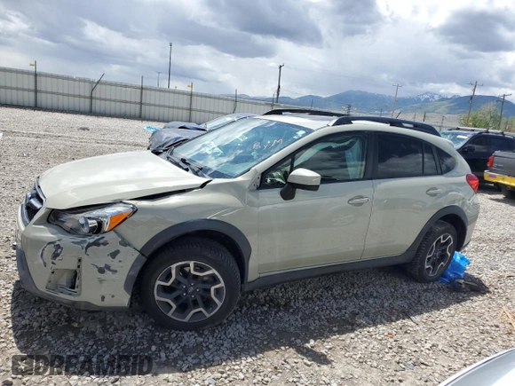 2016 Subaru Crosstrek Premium with VIN JF2GPABC9G8301001, listed as a Copart auction lot 59203765 with 76,046 mi miles and Salvage title. Bid and sale history available at DreamBid. Image 1.