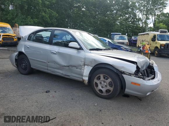 2001 Hyundai Elantra GLS with VIN KMHDN45D01U241519, listed as a Copart auction lot 61551095 with 201,343 mi miles and Salvage title. Bid and sale history available at DreamBid. Image 4.