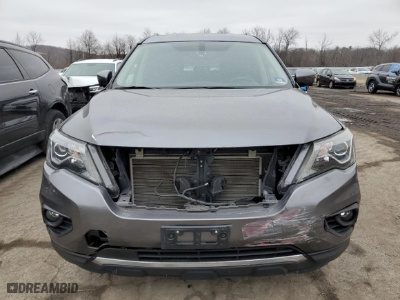 2019 Nissan Pathfinder SV with VIN 5N1DR2MM2KC592188, listed as a Copart auction lot 85503804 with 56,538 mi miles and Salvage Title. Bid and sale history available at carsss.com. Image 5.