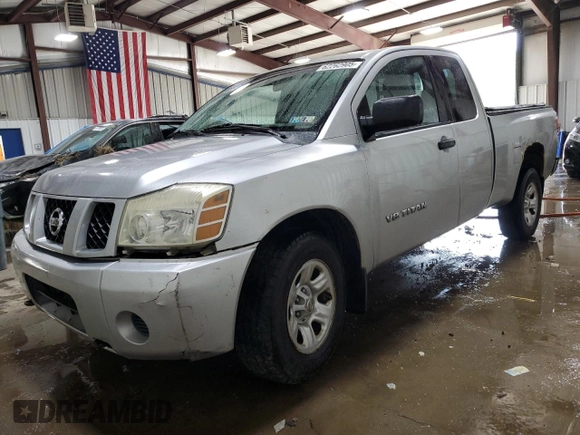 2005 Nissan Titan SE with VIN 1N6BA06B05N519961, listed as a Copart auction lot 62262905 with 117,052 mi miles and Salvage title. Bid and sale history available at DreamBid. Image 1.