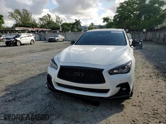 2020 Infiniti Q50 Red Sport 400 with VIN JN1FV7AR5LM660861, listed as a Copart auction lot 46030555 with 36,249 mi miles and Non Repairable. Bid and sale history available at carsss.com. Image 11.