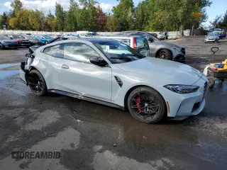 2021 BMW M4 Competition with VIN WBS33AZ01MCG92055, listed as a Copart auction lot 76618174 with 15,766 mi miles and Salvage Title. Bid and sale history available at carsss.com. Image 4.