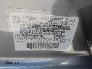 2016 Nissan Versa S Plus with VIN 3N1CN7AP6GL901666, listed as a IAAI auction lot 42126865 with 158,067 mi miles. Bid and sale history available at carsss.com. Image 9.