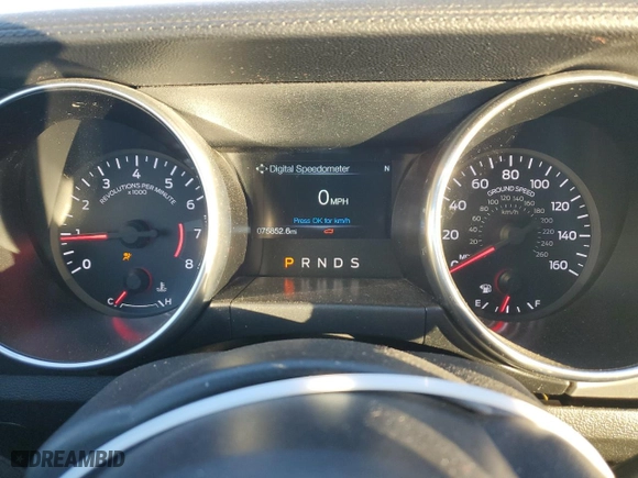 2019 Ford Mustang EcoBoost with VIN 1FATP8UH4K5170350, listed as a Copart auction lot 89024605 with 75,852 mi miles and Salvage Title. Bid and sale history available at carsss.com. Image 9.