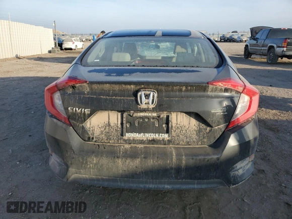 2018 Honda Civic Sedan LX with VIN 2HGFC2F52JH555076, listed as a Copart auction lot 43618385 with 65,150 mi miles and Salvage Title. Bid and sale history available at carsss.com. Image 6.