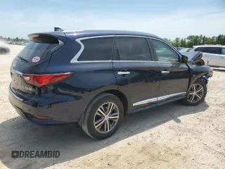 2020 Infiniti QX60 Luxe with VIN 5N1DL0MNXLC511342, listed as a Copart auction lot 56343925 with 81,962 mi miles and Salvage title. Bid and sale history available at DreamBid. Image 3.