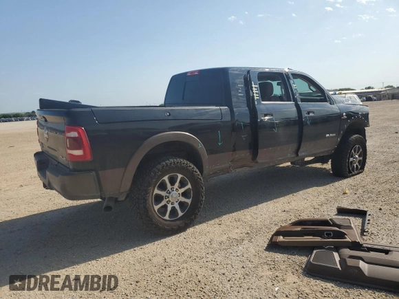 2024 Ram 2500 Longhorn with VIN 3C6UR5PLXRG187056, listed as a Copart auction lot 55500255 with 29,198 mi miles and Salvage title. Bid and sale history available at DreamBid. Image 3.