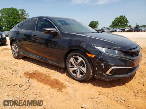 2019 Honda Civic LX with VIN 2HGFC2F61KH554009, listed as a Copart auction lot 55320525 with 63,176 mi miles and Salvage Title. Bid and sale history available at DreamBid. Image 4.