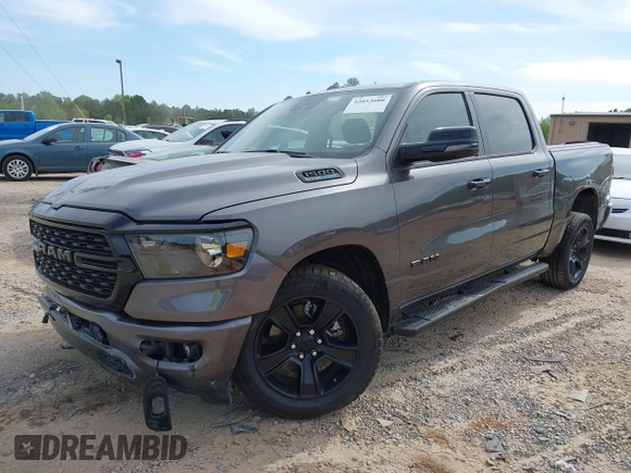 2024 Ram 1500 Lone Star with VIN 1C6SRFFT1RN125616, listed as a IAAI auction lot 42053680 with 57,274 mi miles and . Bid and sale history available at DreamBid. Image 2.