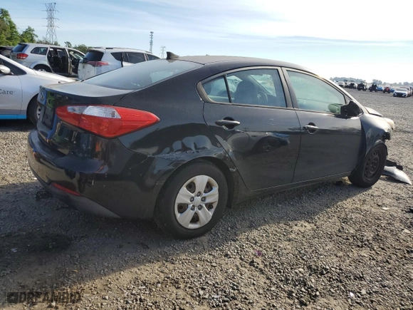 2014 Kia Forte LX with VIN KNAFK4A61E5190333, listed as a Copart auction lot 50500195 with 176,912 mi miles and Salvage Title. Bid and sale history available at carsss.com. Image 3.