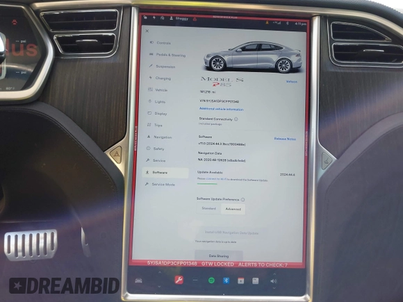 2012 Tesla Model S Performance with VIN 5YJSA1DP3CFP01348, listed as a IAAI auction lot 42185490 with 181,217 mi miles and . Bid and sale history available at DreamBid. Image 17.