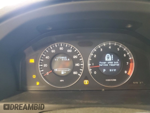 2008 Volvo V70 with VIN YV1BW982281049363, listed as a Copart auction lot 48345355 with 173,865 mi miles and Non Repairable. Bid and sale history available at DreamBid. Image 9.