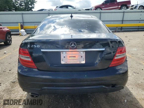 2012 Mercedes-Benz C 250 with VIN WDDGJ4HB0CF755536, listed as a Copart auction lot 58962955 with 117,349 mi miles and Salvage title. Bid and sale history available at DreamBid. Image 6.