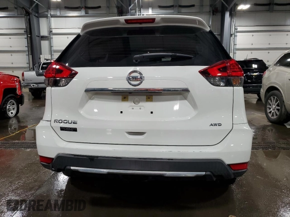 2017 Nissan Rogue S with VIN KNMAT2MV0HP619035, listed as a Copart auction lot 50162495 with 75,516 mi miles and Salvage Title. Bid and sale history available at carsss.com. Image 6.