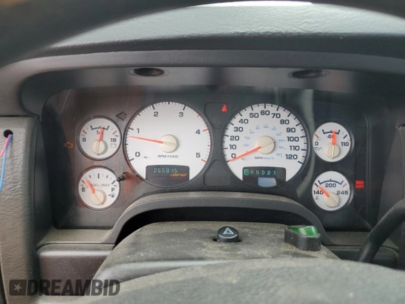 2005 Dodge 2500 SLT с VIN 3D7KS28C75G858085, выставлен на аукционе Copart как лот 54144345 с пробегом 265 815 миль миль и Списание • Salvage title. История ставок и продаж доступна на DreamBid. Изображение 9.