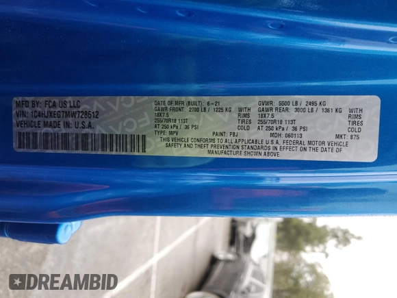 2021 Jeep Wrangler Unlimited Sahara Altitude z VIN 1C4HJXEG7MW728612, wystawiony jako Copart lot #45001535 z przebiegiem 24 027 mil mil oraz Szkoda całkowita • Salvage title. Historia ofert i sprzedaży dostępna na DreamBid. Obrazek 13.