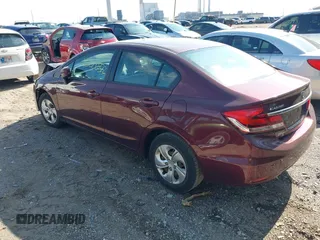 2015 Honda Civic LX with VIN 19XFB2F52FE116108, listed as a IAAI auction lot 42020372 with 161,385 mi miles and . Bid and sale history available at DreamBid. Image 3.