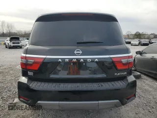 2024 Nissan Armada Platinum with VIN JN8AY2DB1R9850527, listed as a Copart auction lot 88483375 with 7,420 mi miles and Salvage Title. Bid and sale history available at carsss.com. Image 6.