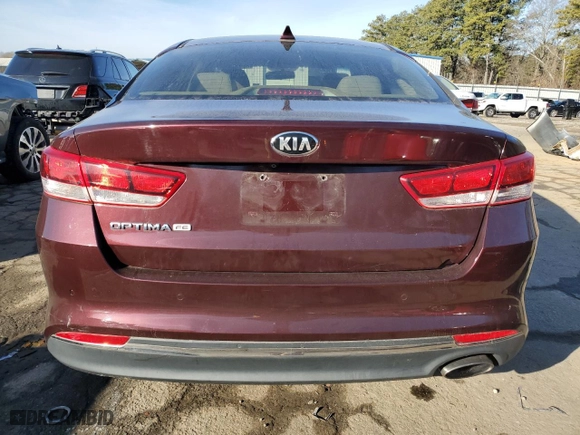 2018 Kia Optima LX with VIN 5XXGT4L33JG239996, listed as a Copart auction lot 43019845 with NaN miles and Salvage Title. Bid and sale history available at carsss.com. Image 6.