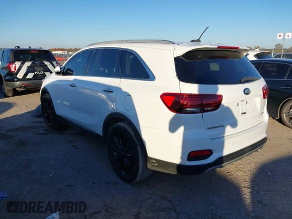 2020 Kia Sorento EX V6 with VIN 5XYPH4A59LG656432, listed as a IAAI auction lot 41057791 with 59,237 mi miles. Bid and sale history available at carsss.com. Image 3.