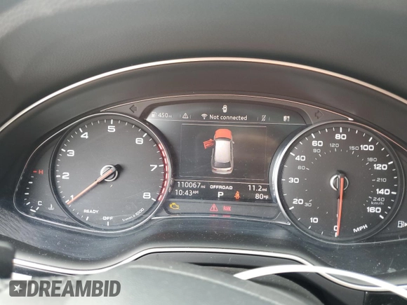 2017 Audi Q7 Premium Plus with VIN WA1LAAF73HD018687, listed as a Copart auction lot 62917895 with 110,067 mi miles and Clean title. Bid and sale history available at DreamBid. Image 9.