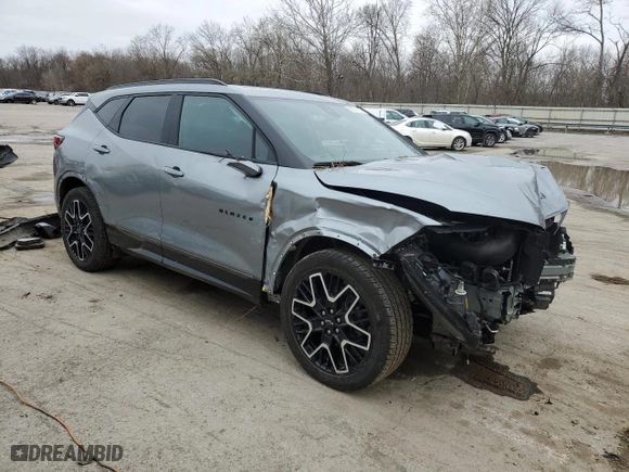 2023 Chevrolet Blazer RS with VIN 3GNKBKRS5PS225298, listed as a Copart auction lot 50971865 with 11,353 mi miles and Salvage Title. Bid and sale history available at carsss.com. Image 4.