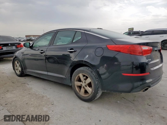 2015 Kia Optima LX with VIN KNAGM4A76F5663684, listed as a Copart auction lot 57304855 with 98,523 mi miles and Salvage title. Bid and sale history available at DreamBid. Image 2.