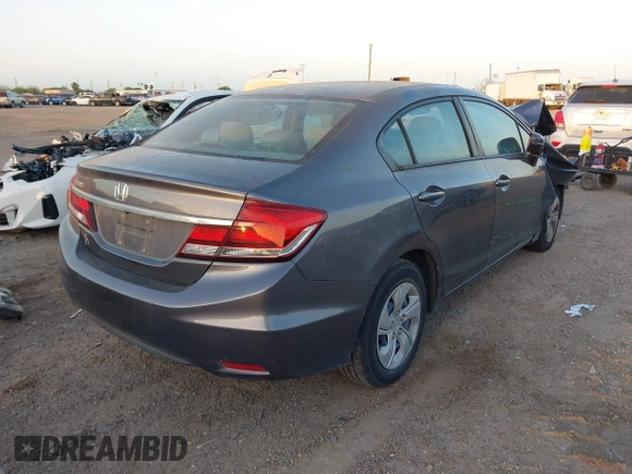2015 Honda Civic Sedan LX with VIN 19XFB2F58FE002663, listed as a IAAI auction lot 41795876 with 103,662 mi miles. Bid and sale history available at carsss.com. Image 4.