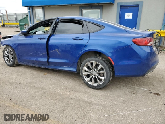 2015 Chrysler 200 S with VIN 1C3CCCBBXFN753586, listed as a Copart auction lot 51766945 with Not provided miles and Salvage title. Bid and sale history available at DreamBid. Image 2.