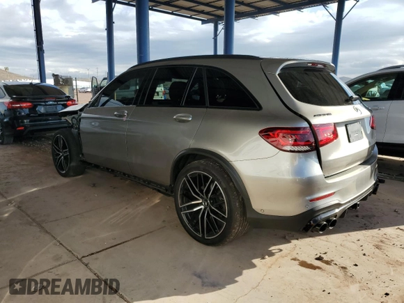 2021 Mercedes-Benz GLC with VIN W1N0G6EB9MF991834, listed as a Copart auction lot 76403474 with 22,676 mi miles and Salvage Title. Bid and sale history available at carsss.com. Image 2.