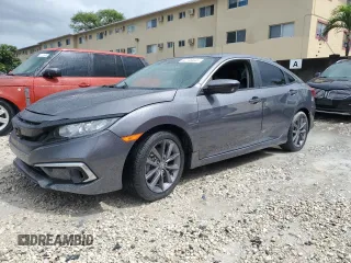 2021 Honda Civic Sedan EX-L with VIN 19XFC1F77ME006905, listed as a Copart auction lot 52149845 with 0 mi miles and Salvage Title. Bid and sale history available at carsss.com. Image 1.