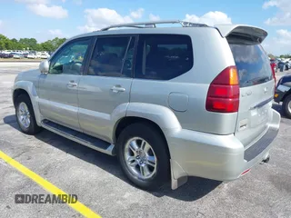 2003 Lexus GX with VIN JTJBT20X530002434, listed as a IAAI auction lot 42176772 with 140,226 mi miles. Bid and sale history available at carsss.com. Image 3.