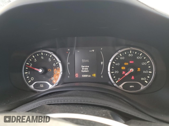 2016 Jeep Renegade Latitude with VIN ZACCJABW7GPE20005, listed as a Copart auction lot 88877675 with 53,091 mi miles and Salvage Title. Bid and sale history available at DreamBid. Image 9.