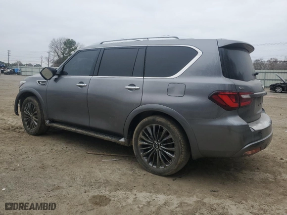 2021 Infiniti QX80 PREMIUM SELECT with VIN JN8AZ2AF0M9720509, listed as a Copart auction lot 44797505 with 52,947 mi miles and Salvage Title. Bid and sale history available at carsss.com. Image 2.