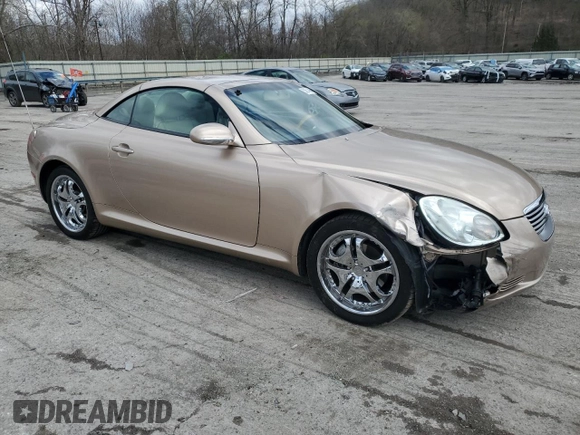 2002 Lexus SC with VIN JTHFN48Y320004316, listed as a Copart auction lot 53374945 with 52,543 mi miles and Salvage Title. Bid and sale history available at carsss.com. Image 4.