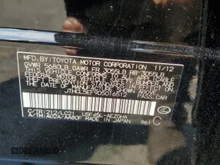 2013 Lexus LS 460 с VIN JTHCL5EF9D5016512, выставлен на аукционе Copart как лот 65181905 с пробегом 180 938 миль миль и Списание • Salvage title. История ставок и продаж доступна на DreamBid. Изображение 12.