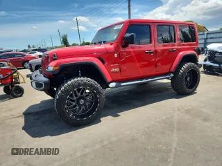 2020 Jeep Wrangler Unlimited Sahara with VIN 1C4HJXEN0LW115812, listed as a Copart auction lot 65534905 with 40,677 mi miles and Clean title. Bid and sale history available at DreamBid. Image 1.