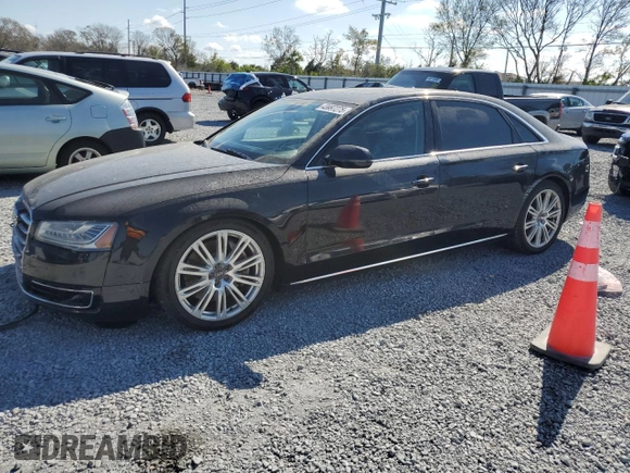 2015 Audi A8 L 4.0T with VIN WAU32AFD3FN002339, listed as a Copart auction lot 43997275 with 165,249 mi miles and Clean Title. Bid and sale history available at carsss.com. Image 1.