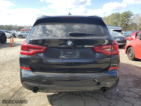 2021 BMW X3 sDrive30i with VIN 5UXTY3C09M9H17437, listed as a Copart auction lot 42126005 with 0 mi miles and Salvage Title. Bid and sale history available at carsss.com. Image 6.
