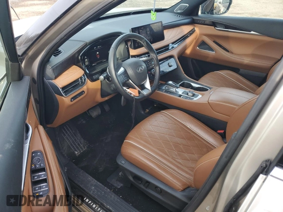 2023 Infiniti QX60 Autograph with VIN 5N1DL1HU1PC361702, listed as a Copart auction lot 87579185 with 23,864 mi miles and Salvage title. Bid and sale history available at DreamBid. Image 8.