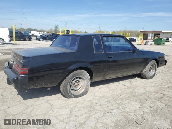 1987 Buick Regal with VIN 1G4GJ1174HP455333, listed as a Copart auction lot 53554725 with 55,423 mi miles and Clean Title. Bid and sale history available at DreamBid. Image 3.